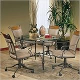 Pacific Crest Glass Top Dining Table Base Finish: Bronze, Table Style: 48"  ....