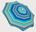 6-ft Rio Beach Umbrella with Tilt & SPF 100 Blue Stripes