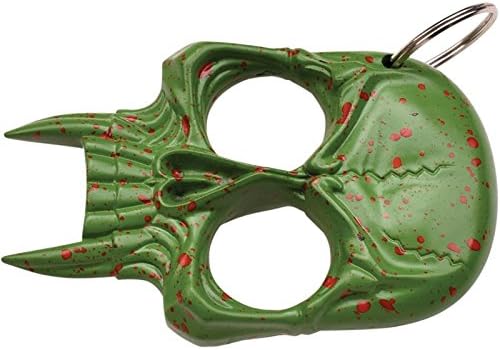 Vampire Repellent Garlic Pepper Spray & Green Zombie Keychain-2 Pieces