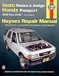Haynes Isuzu Rodeo, Amigo & Honda Passport 1989 thru 2002