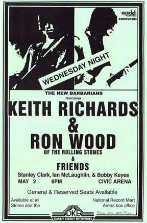 Rolling Stones Music Poster- Concert Poster- Keith Richards and Ron Wood