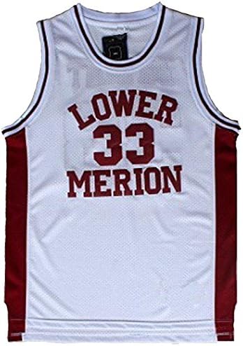 No. 33 Kobe Bryant Troughton Terme Lean best high school basketball jersey mesh fans Edition white L