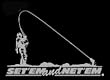 Set Em and Net Em Upstream Images Silver Vinyl Wildlife Car Truck Window Decal Sticker Set Em and Net Em Upstream Images Silver Vinyl Wildlife Car Truck Window Decal Sticker