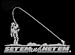 Set Em and Net Em Upstream Images Silver Vinyl Wildlife Car Truck Window Decal Sticker