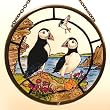 Puffins in Stained Glass by Winged Heart