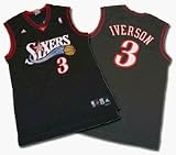 Allen Iverson Philadelphia 76ers #3 Swingman Adidas NBA Basketball Jersey (Black)