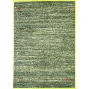 5'8 x 7'11 Green Hand Tufted Wool Gabbeh Rug by Unique