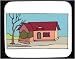 Mouse Pad with Los Angeles, dwelling, scene, shelter, California, home, house