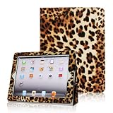 Fintie (Leopard Brown) Folio Case Cover for iPad 4th Generation With Retina Display, the new iPad 3 & iPad 2 (Built-in magnet for sleep / wake feature)