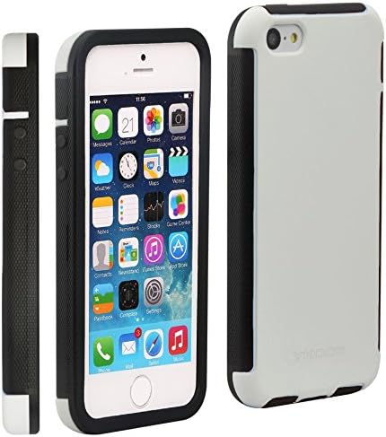 iPhone 5S Case,Emoxz [ Premium Clear] IPhone 5 Screen Protector Case Cover for Apple iPhone 5 5S (White)