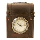 Antique Style Decorative Wooden Jewelry Box with Clock by MyGift