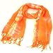 New 80's Tie Dye Thin Long Scarf Wrap Shawl 67x19 Multi Orange
