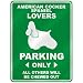 cocker_spaniel4cocker spaniel - AMERICAN COCKER SPANIEL LOVERS PARKING ONLY PARKING SIGN