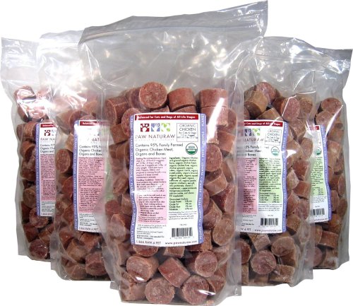 Paw Naturaw Organic Chicken Formula for Cats and Dogs, 80-Ounce Bags (Pack of 5)
