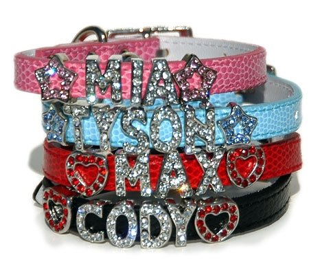 26 Bars and a Band 26CS-LB7-9 Snakeskin Lt. Blue 7-9 Inch Dog Collar