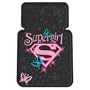 Officially Licensed Vehicle Floor MatsBlack - RubberFront Floor Mats - SuperGirl w/ Stars Logo 26" x 16.5" - 1 Pair