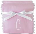 Princess Linens Garden Pique Burp Pad Set - Light Pink with White Rick Rack Trim-C