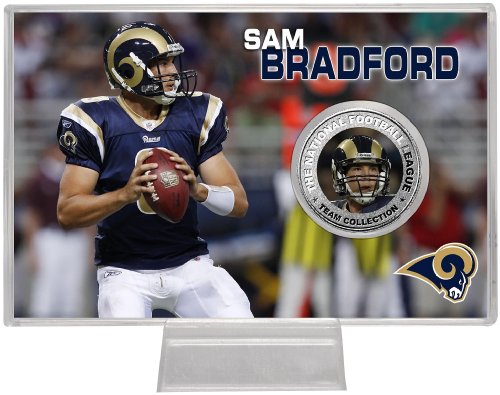 Highland Mint NFL St Louis Rams Sam Bradford Silver Coin Card