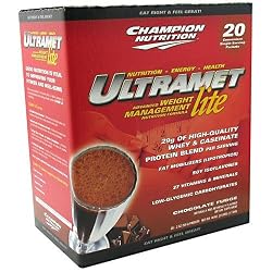 Champion Nutrition UltraMet Lite Advanced Weight Management Nutrition Formula, Chocolate Fudge,  20 - 2-Ounce Packets