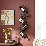 show Metal Wall Mount Wine Holder Rack Sculpture