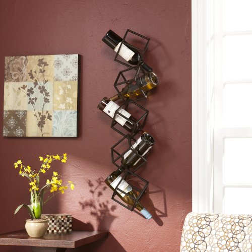 Detail image Metal Wall Mount Wine Holder Rack Sculpture