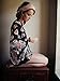 Persun Women Limited Black Floral Print Romper Playsuit With Long Flare Sleeves