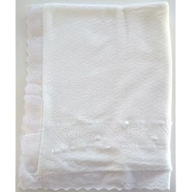 Beautiful Ivory Luxury Christening Shawl