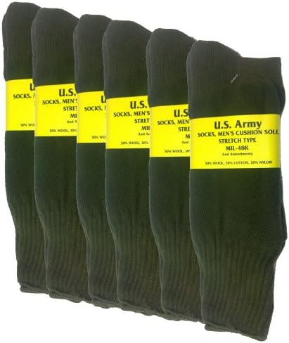 Olive Drab U.S. Army Sock Package - 6 PAIRS