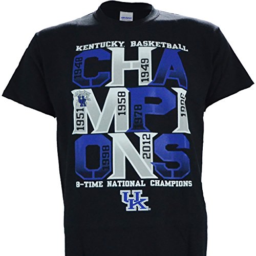 University of Kentucky Wildcats UK Basketball 8 Time National Champions Shirt Black