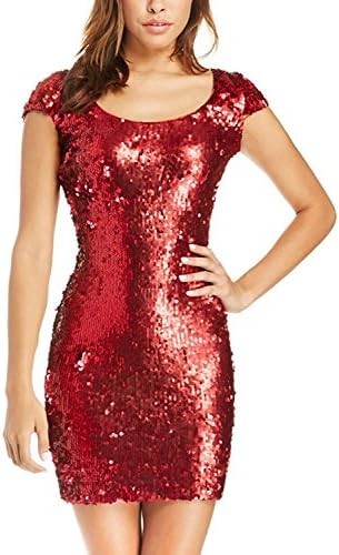 Cap Sleeve Backless Solid Sequins Summer Prom Cocktail Party Sexy Bodycon Dress