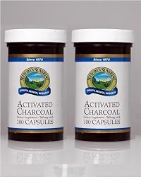 CHARCOAL (ACTIVATED) 260 mg, Kosher (Pack of 2) 100 Capsules each "FAST SHIPPING"