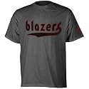 adidas Portland Trail Blazers Charcoal Retro Logo T-shirt