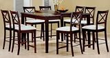 9pcs. Cappuccino Finish Counter Height Dining Table