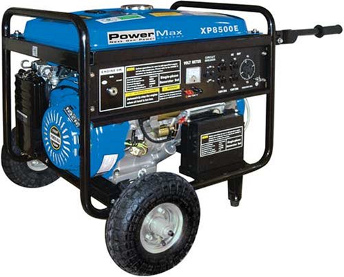 PowerMax XP8500E 8,500 Watt 16 HP OHV Gas Powered Generator With Wheel Kit And Electric Start (CARB Compliant)
