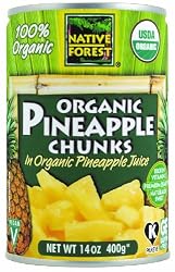 Native Forest Organic Pineapple Chunks, 14-Ounce Cans (Pack of 6)