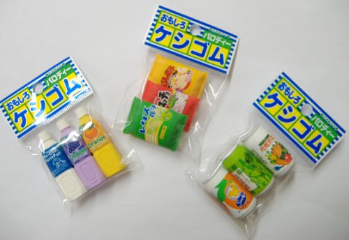 Iwako Japanese Eraser Snack & Drink Set / 9 pcs.