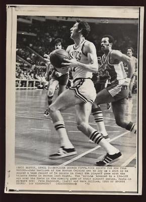 Original 1973 John Havlicek Boston Celtics Wire Photo - NBA Photos