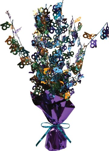 Creative Converting Bright and Bold 18th Birthday Foil Spray Centerpiece, Mini