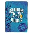 New Orleans Hornets NBA Royal Plush Raschel Blanket (Fierce Series) (60x80")"