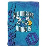 New Orleans Hornets NBA Royal Plush Raschel Blanket (Fierce Series) (60x80")"
