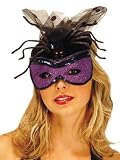Purple And Black Widow Cocktail Hat Mask Theatre Costumes Accessory