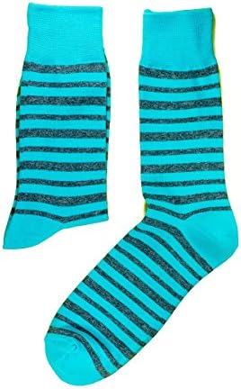 GoldenSocks Men's Colorful Stripe Crew Socks (size 9-11) 02