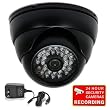 VideoSecu 700TVL Vandal Armor IR Outdoor Security Camera 1/3" Sony Effio CCD CCTV Camera for DVR Home Surveillance System with Power Supply and Security Warning Decal 1NT