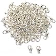 100 Lobster Clasps Claw Silver Plated Beading 10x6mm
