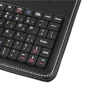 NATPC Black Keyboard Case for Tabtech M009S / M010S / - fits most 7" Tablet PCs with standard USB connector