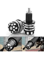 Black 2PCS Universal CNC Aluminum Motorcycle Handlebar 7/8" Bar End Slider Cap Plug Hand Grips Fit For Yamaha Suzuki Honda Kawasaki Ducati BMW