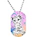 Baby White Tiger Dog Tag Necklace