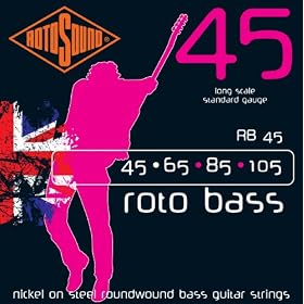 Rotosound Nickel Standard Light Gauge Roundwound Bass Strings (45 65 85 105)