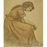 A girl holding her knees, by Dante Gabriel Rossetti (Print On Demand)