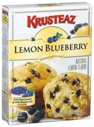 Krusteaz Lemon Blueberry Supreme Muffin Mix, 16-Ounce Boxes (Pack of 12) by Krusteaz